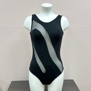 Chic Black Mesh Swimsuit